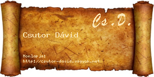 Csutor Dávid névjegykártya